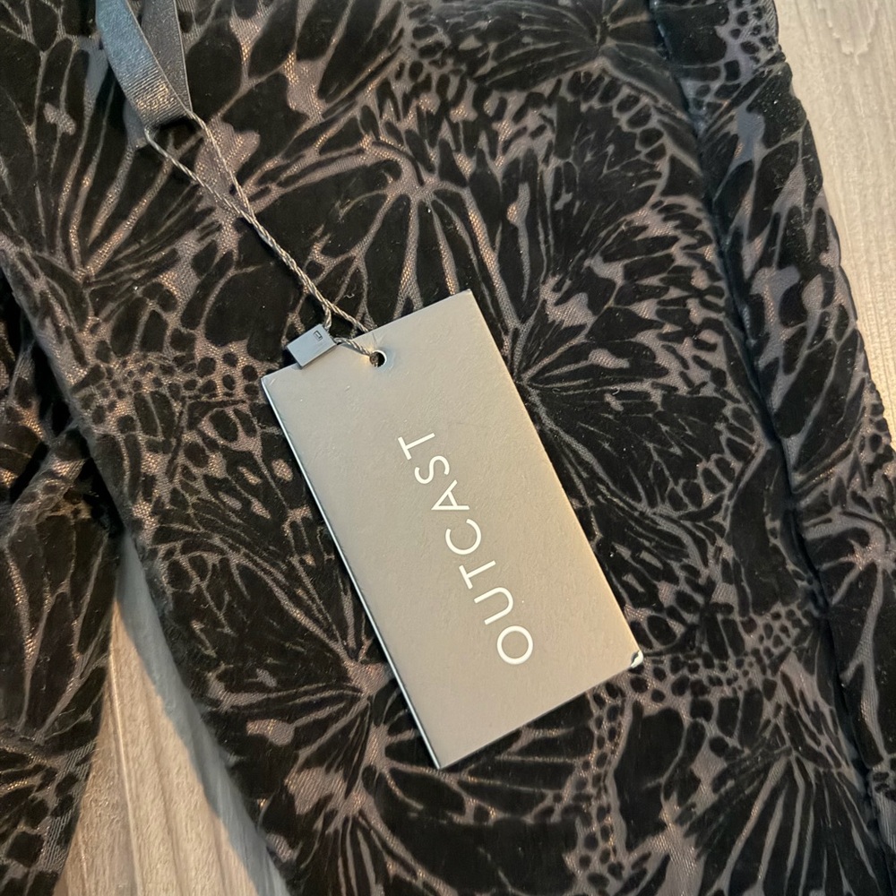 Black Patterned Pants - image 2